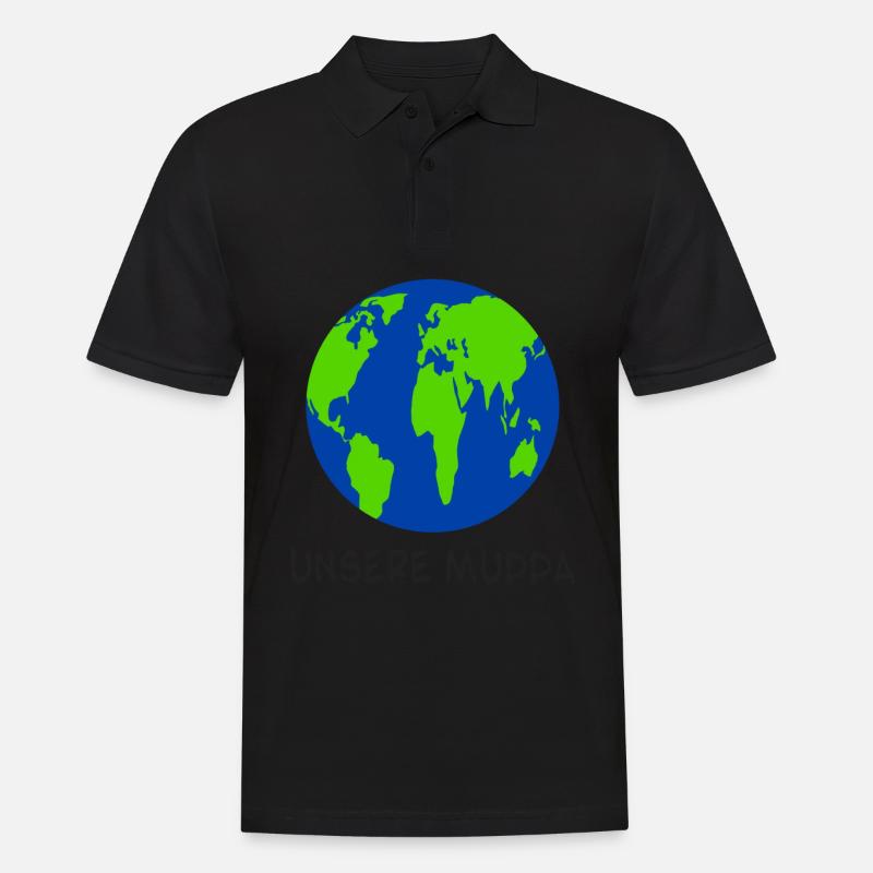 Klimaschutz Unsere Mudda Klimawandel - Männer Poloshirt - Schwarz