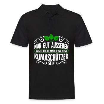 Klimaschutz Klimaschützer Klimawandel - Männer Poloshirt - Schwarz - Vorne - Kai (181cm)
