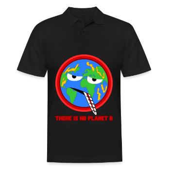 Changement climatique Il n’y a pas de planète B - Polo Homme - noir - Devant - Kai (181cm)