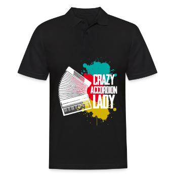 Akkordeon Lady Akkordeonist Zieharmonika - Männer Poloshirt - Schwarz - Vorne - Kai (181cm)