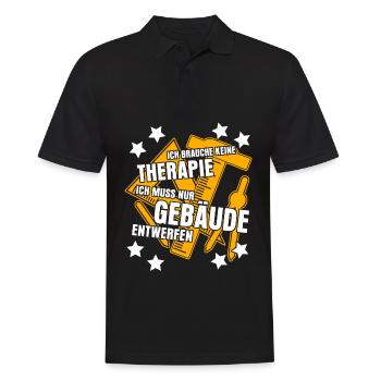 Architekt Gebäude entwerfen Architektur - Männer Poloshirt - Schwarz - Vorne - Kai (181cm)