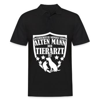 Tierarzt Tierärztin Tierarztpraxis - Männer Poloshirt - Schwarz - Vorne - Kai (181cm)
