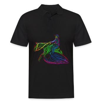 Reining dressage équitation colorée équitation western - Polo Homme - noir - Devant - Kai (181cm)