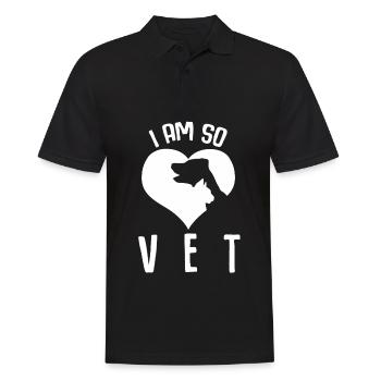 Veterinarian Veterinary Heart Veterinary Practice - Men's Polo Shirt - black - Front - Kai (181cm)