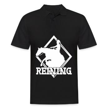Cavaliers de Reining Riding Western Riding - Polo Homme - noir - Devant - Kai (181cm)