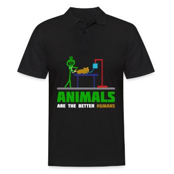 Tierarzt Tierärztin Tier Tierarztpraxis - Männer Poloshirt - Schwarz - Vorne - Kai (181cm)