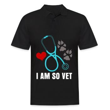 Veterinarian Witz Veterinary Veterinary Practice - Men's Polo Shirt - black - Front - Kai (181cm)