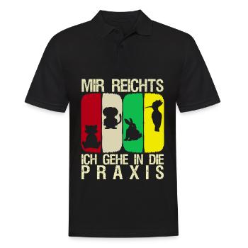 Tierarzt Tierärztin Retro Tierarztpraxis - Männer Poloshirt - Schwarz - Vorne - Kai (181cm)