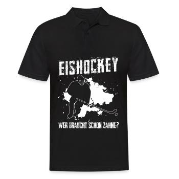 Eishockey Hockeyspieler Eishockeyspieler - Männer Poloshirt - Schwarz - Vorne - Kai (181cm)