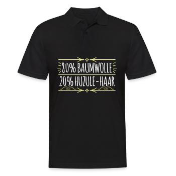 Huzule Haare Reiter Pferd - Männer Poloshirt - Schwarz - Vorne - Kai (181cm)