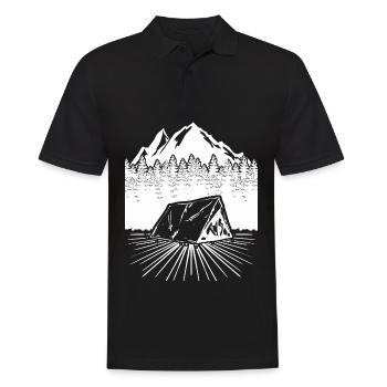 Tente extérieure Camping Randonnée Escalade - Polo Homme - noir - Devant - Kai (181cm)