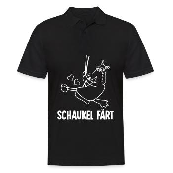 Pferd Färt Reiten Reiterin Reitsport - Männer Poloshirt - Schwarz - Vorne - Kai (181cm)
