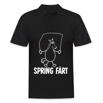Pferd Färt Reiten Springpferd Reitsport - Männer Poloshirt - Schwarz - Vorne - Kai (181cm)