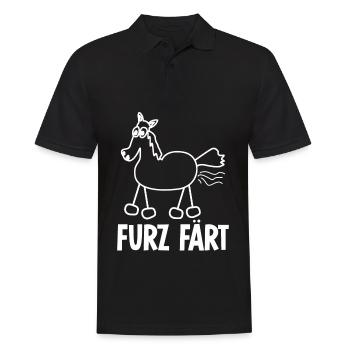 Pferd Färt Reiterin Reitsport Reiten - Männer Poloshirt - Schwarz - Vorne - Kai (181cm)