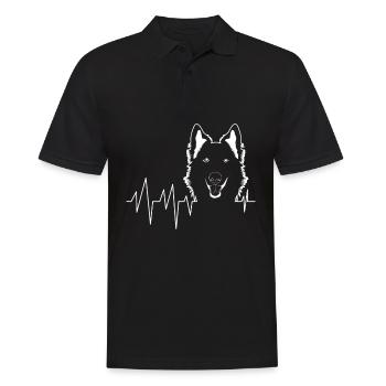 Chiens de berger ECG blanc Chien de berger - Polo Homme - noir - Devant - Kai (181cm)