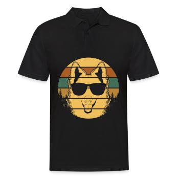 White Shepherd Sunglasses - Men's Polo Shirt - black - Front - Kai (181cm)