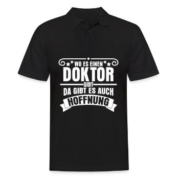 Doktortitel Doktorarbeit Promotion - Männer Poloshirt - Schwarz - Vorne - Kai (181cm)