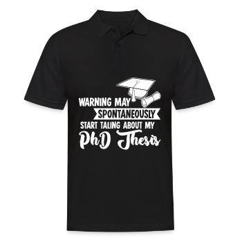 Doktortitel PhD Doktor Doktorarbeit - Männer Poloshirt - Schwarz - Vorne - Kai (181cm)