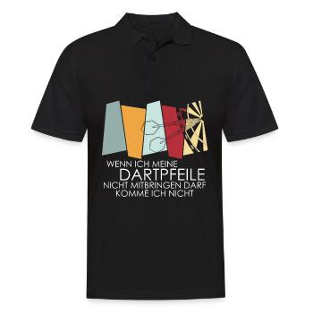 Darts Dartpfeil Dartspieler Dartscheibe - Männer Poloshirt - Schwarz - Vorne - Kai (181cm)