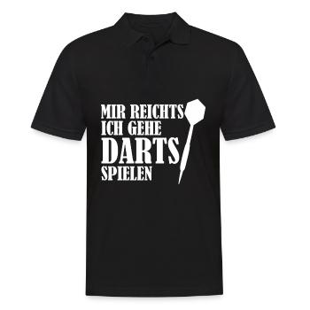 Darts Dartpfeil Dartscheibe Dartspieler - Männer Poloshirt - Schwarz - Vorne - Kai (181cm)