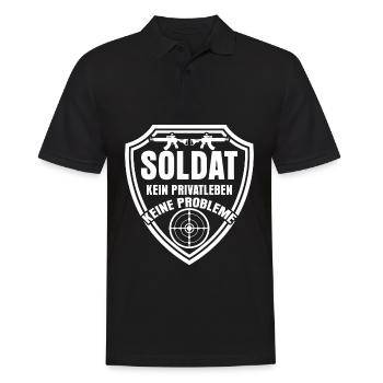 Feldjäger Witz Soldaten Panzergrenadier - Men's Polo Shirt - black - Front - Kai (181cm)