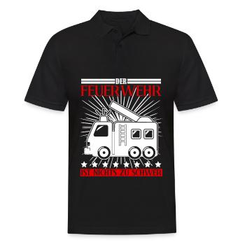 Jugendfeuerwehr Feuerwehrauto Feuerwehr - Männer Poloshirt - Schwarz - Vorne - Kai (181cm)