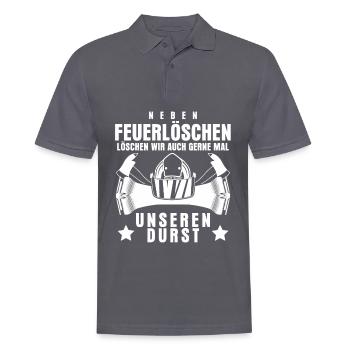 Jugendfeuerwehr Durst löschen Feuerwehr - Männer Poloshirt - Anthrazit - Vorne - Nico (186cm)