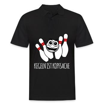 Kegeln Kegelverein Kegelbahn Kegelverein - Männer Poloshirt - Schwarz - Vorne - Kai (181cm)