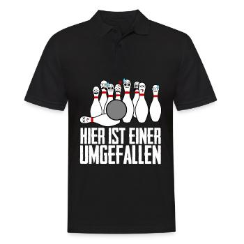 Kegeln Bowling Kegelbahn Kegelverein - Männer Poloshirt - Schwarz - Vorne - Kai (181cm)