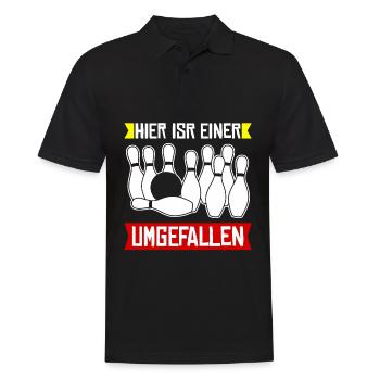 Kegeln Bowling Kegler Kegelverein - Männer Poloshirt - Schwarz - Vorne - Kai (181cm)
