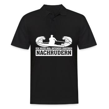 Rudern Ruderer Kanu Kajak Rudersport - Männer Poloshirt - Schwarz - Vorne - Kai (181cm)
