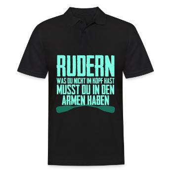 Rudern Ruderer Witz Rudersport - Männer Poloshirt - Schwarz - Vorne - Kai (181cm)