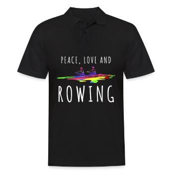 Rudern Kanu Rudersport Kajak Ruderer - Männer Poloshirt - Schwarz - Vorne - Kai (181cm)