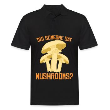 Mushroom pickers Mushroom seekers Mushrooms Mushrooms - Men's Polo Shirt - black - Front - Kai (181cm)