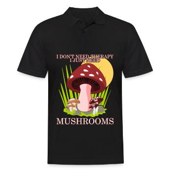Fly agaric Mushroom Picker Champignons Champignons - Polo Homme - noir - Devant - Kai (181cm)