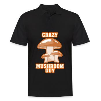 Cueilleur de champignons Gars Cueilleur de champignons - Polo Homme - noir - Devant - Kai (181cm)