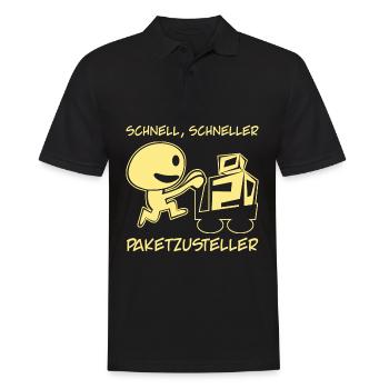 Paketzusteller Postbote Witz Paketbote - Männer Poloshirt - Schwarz - Vorne - Kai (181cm)