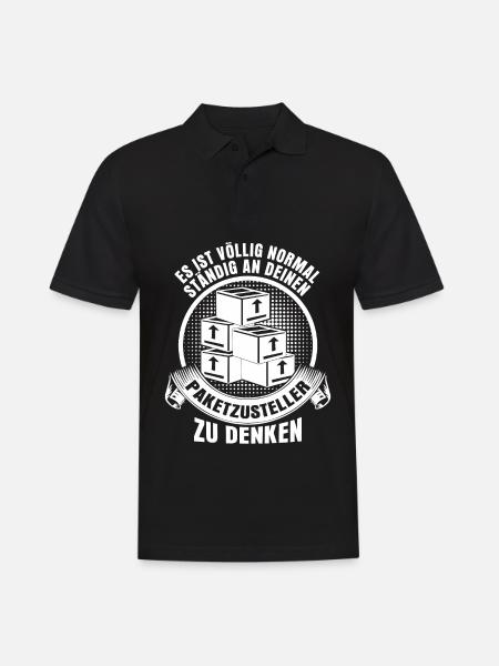 Paketzusteller Spruch Paketbote - Männer Poloshirt - Schwarz