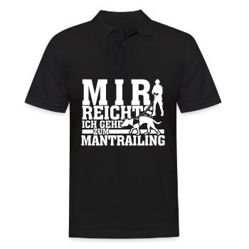 Mantrailing Suchhund Mantrailer - Männer Poloshirt - Schwarz - Vorne - Kai (181cm)
