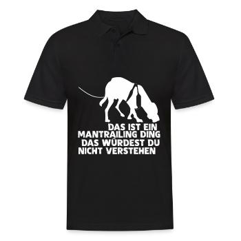 Mantrailing Suchhund Hund Mantrailer - Männer Poloshirt - Schwarz - Vorne - Kai (181cm)