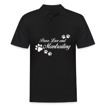 Mantrailing Spürhund Suchhund Mantrailer - Männer Poloshirt - Schwarz - Vorne - Kai (181cm)