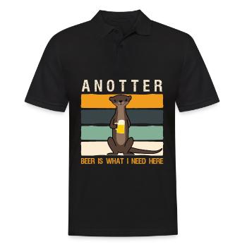 Otter Anotter Beer Otters - Men's Polo Shirt - black - Front - Kai (181cm)