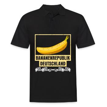 Bananenrepublik Banane Deutschland - Männer Poloshirt - Schwarz - Vorne - Kai (181cm)