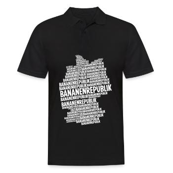 Bananen Deutschland Banane - Männer Poloshirt - Schwarz - Vorne - Kai (181cm)