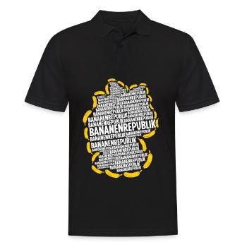 Banane Deutschland Bananen - Männer Poloshirt - Schwarz - Vorne - Kai (181cm)