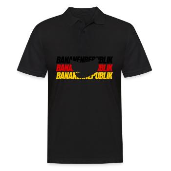 Deutschland Flagge Bananen - Männer Poloshirt - Schwarz - Vorne - Kai (181cm)