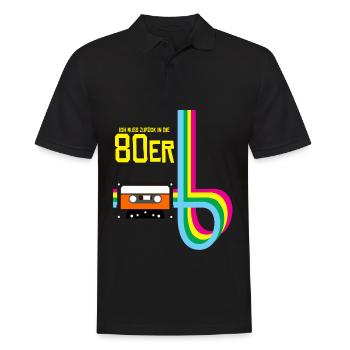 80s Disco 80s Party 1980 - Men's Polo Shirt - black - Front - Kai (181cm)