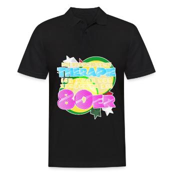 80s Disco 1980 Back to the 80s - Men's Polo Shirt - black - Front - Kai (181cm)