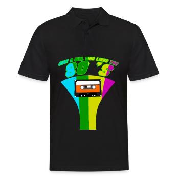 80s Party Girl 80s Disco - Men's Polo Shirt - black - Front - Kai (181cm)