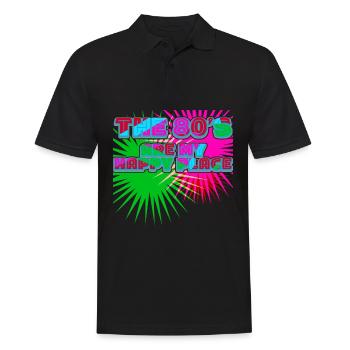 Années 80 1980 Rétro années 80 - Polo Homme - noir - Devant - Kai (181cm)